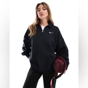 Nike Sportswear Phoenix Fleece Oversize 1/4 Zip Polo Sweatshirt FZ3207 Sz XS NWT